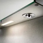 Espelho de parede com 2 portas com luz LED e tomadas - Bramo Viadurini