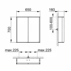 Espelho de Parede em Alumínio com Iluminação LED - Demon Viadurini