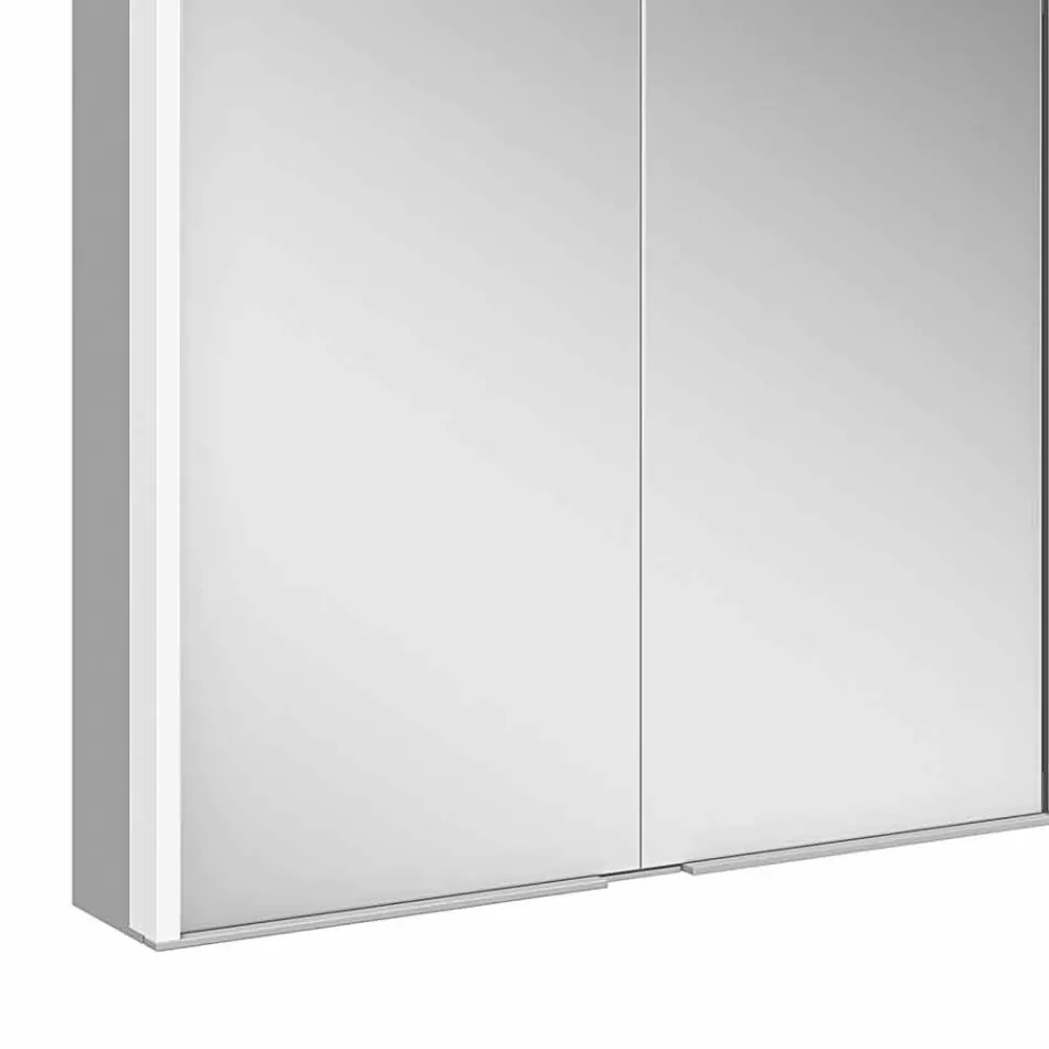 Espelho de Parede em Alumínio com Iluminação LED - Demon Viadurini