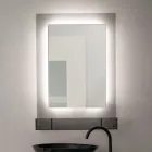 Armário de parede com espelho em acrílico tricolor, fabricado na Itália - Kiran Viadurini