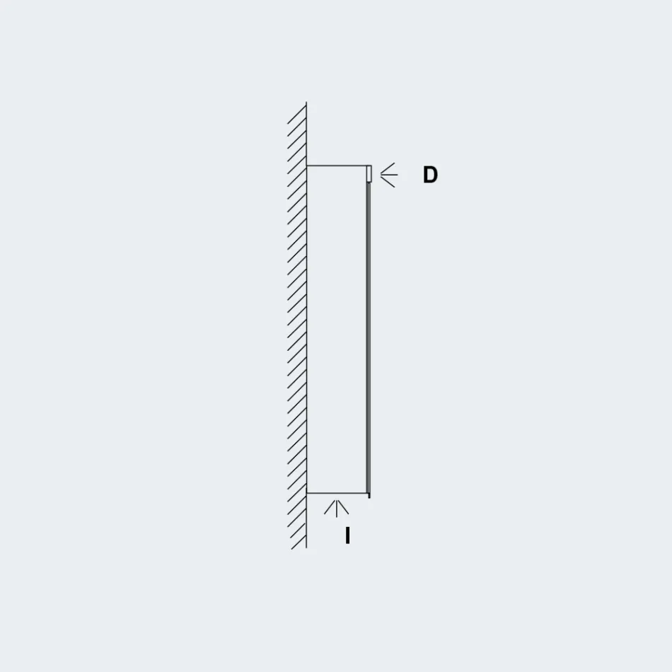 Gabinete de espelho Carol com 3 portas e luzes LED Viadurini