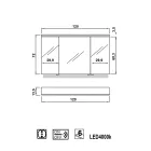 Gabinete de espelho Carol com 3 portas e luzes LED Viadurini