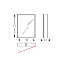 Recipiente de espelho de madeira com espelho duplo e luzes fabricado na Itália - Darwin Viadurini