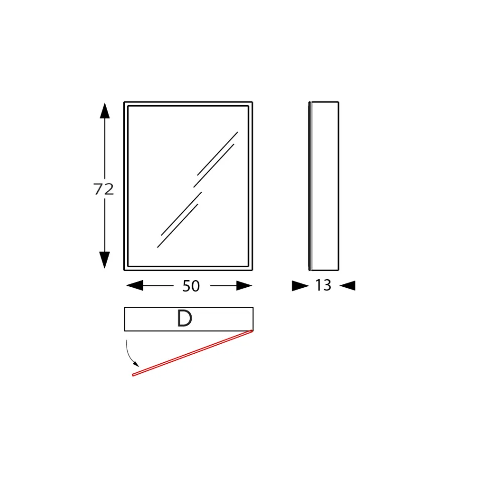 Recipiente de espelho de madeira com espelho duplo e luzes fabricado na Itália - Darwin Viadurini