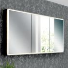 Recipiente de espelho de madeira com espelho duplo e luzes fabricado na Itália - Darwin Viadurini