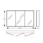 Recipiente de espelho de madeira com espelho duplo e luzes fabricado na Itália - Darwin Viadurini