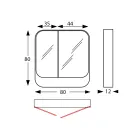 Recipiente de espelho metálico com 2 portas duplas de espelho fabricado na Itália - Galilei Viadurini