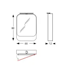 Recipiente de espelho metálico com porta dupla de espelho e luzes fabricadas na Itália - Jane Viadurini