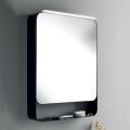 Recipiente de espelho metálico com porta dupla de espelho e luzes fabricadas na Itália - Jane
