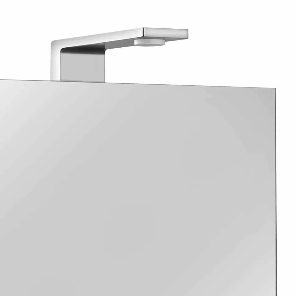 Espelho recipiente moderno com 3 portas de cristal e 3 luzes LED - Maxi Viadurini