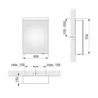 Espelho Container Moderno com Porta Articulada e Iluminação LED - Alfio Viadurini