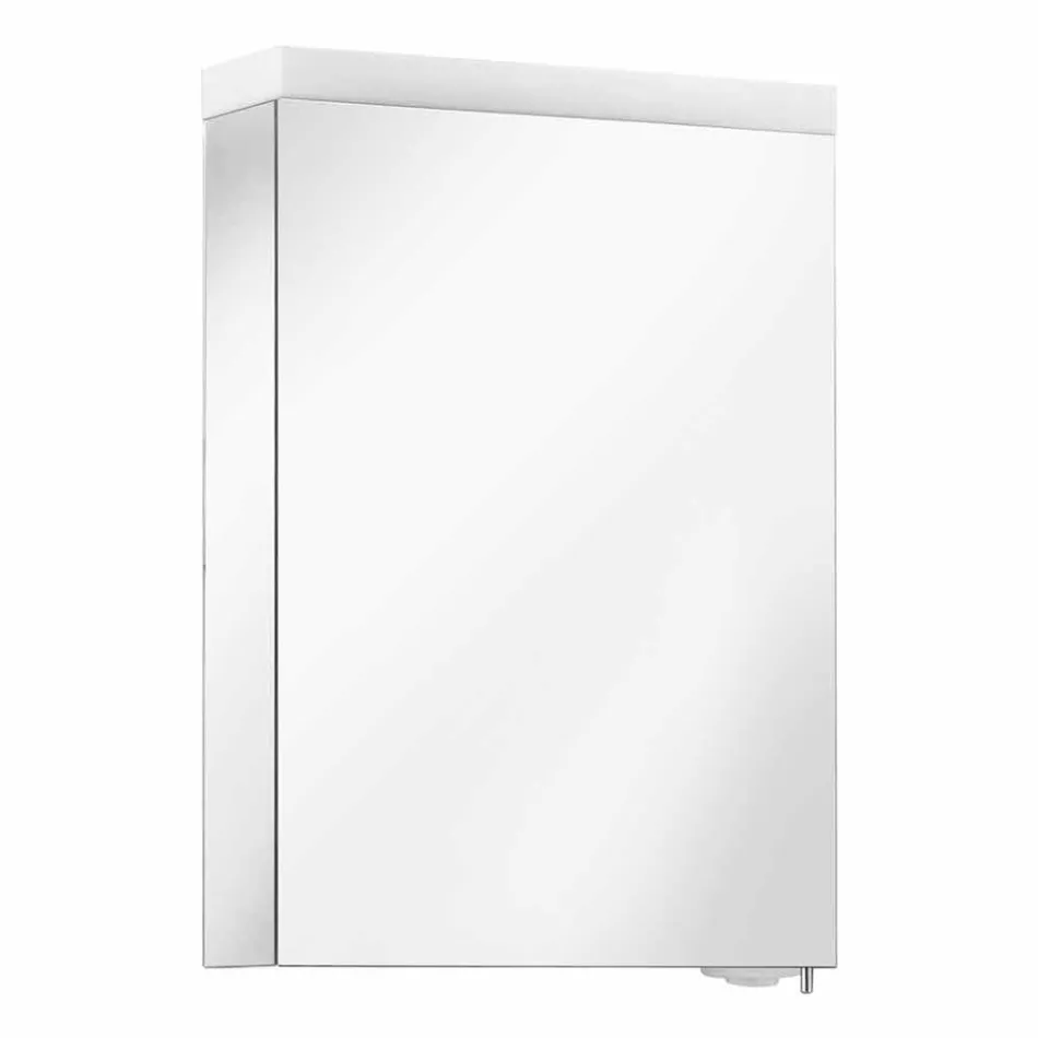 Espelho Container Moderno com Porta Articulada e Iluminação LED - Alfio Viadurini