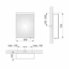 Espelho Container Moderno com Porta Articulada e Iluminação LED - Alfio Viadurini