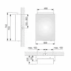 Espelho de armazenamento moderno com prateleiras de cristal e luz LED - Bramo Viadurini