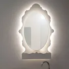 Armário com espelho em acrílico retroiluminado, fabricado na Itália - Leira Viadurini