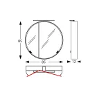 Recipiente de espelho redondo de metal com espelho duplo fabricado na Itália - Charles Viadurini