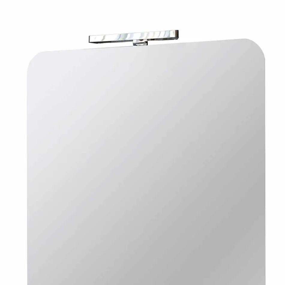 Espelho de parede para banheiro com lâmpada LED de design moderno Made in Italy - Guido Viadurini