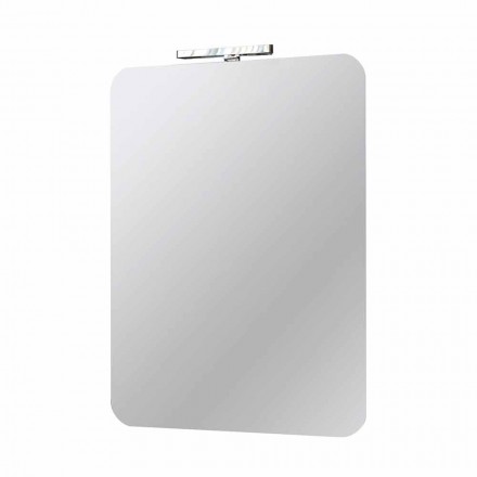 Espelho de parede para banheiro com lâmpada LED de design moderno Made in Italy - Guido Viadurini