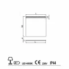 Espelho para casa de banho com iluminação LED moderna Yvone Viadurini