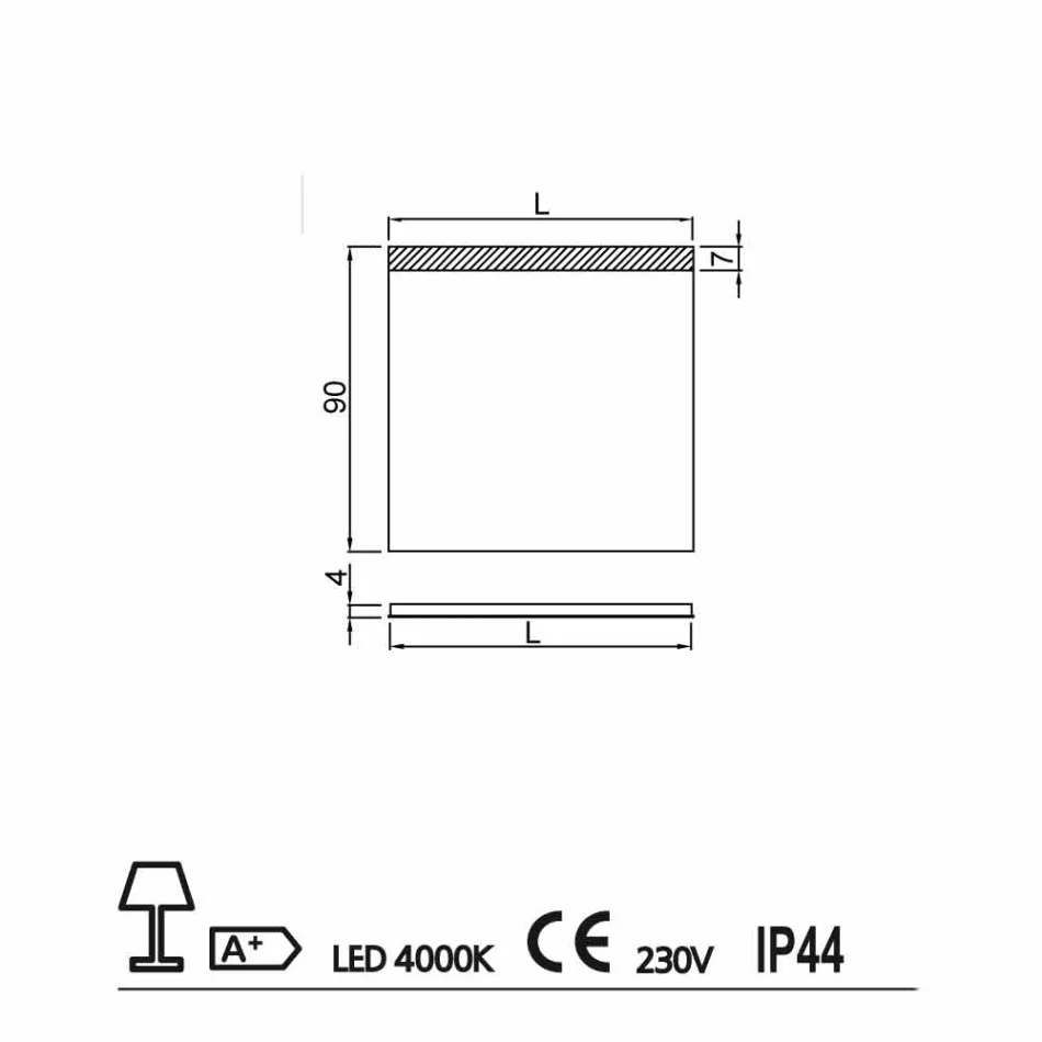 Espelho para casa de banho com iluminação LED moderna Yvone Viadurini