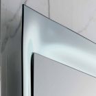 Espelho para banheiro Arin moldura de alumínio fundido prateado Viadurini