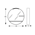 Espelho de banheiro metálico com 2 prateleiras de vidro fabricado na Itália - Einstein Viadurini