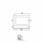 Espelho de banheiro contemporâneo com moldura de vidro decorativo e luzes LED Tara Viadurini