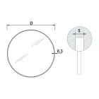 Espelho redondo para banheiro com moldura de metal fabricado na Itália - Cleópatra Viadurini