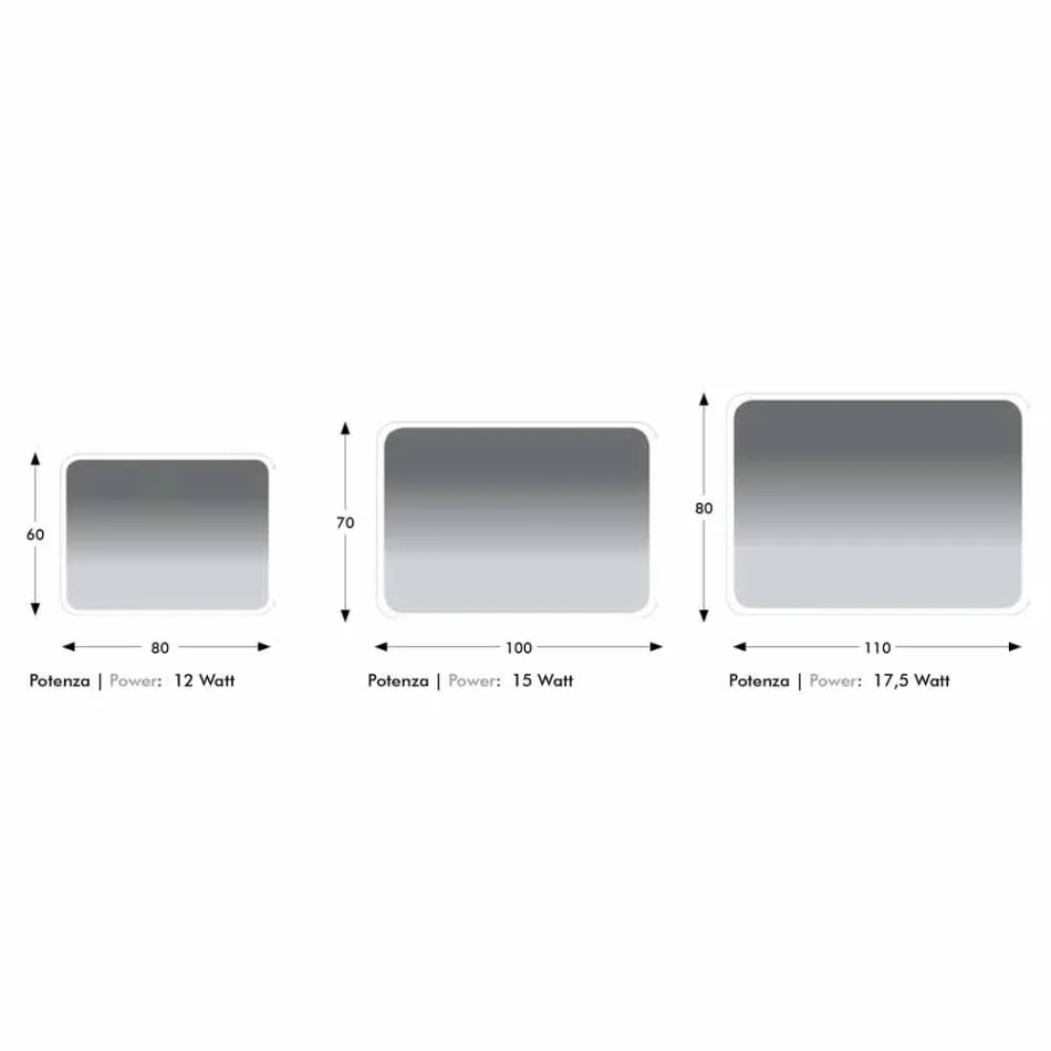 Espelho redondo para banheiro com luz de fundo LED Made in Italy - Pato Viadurini