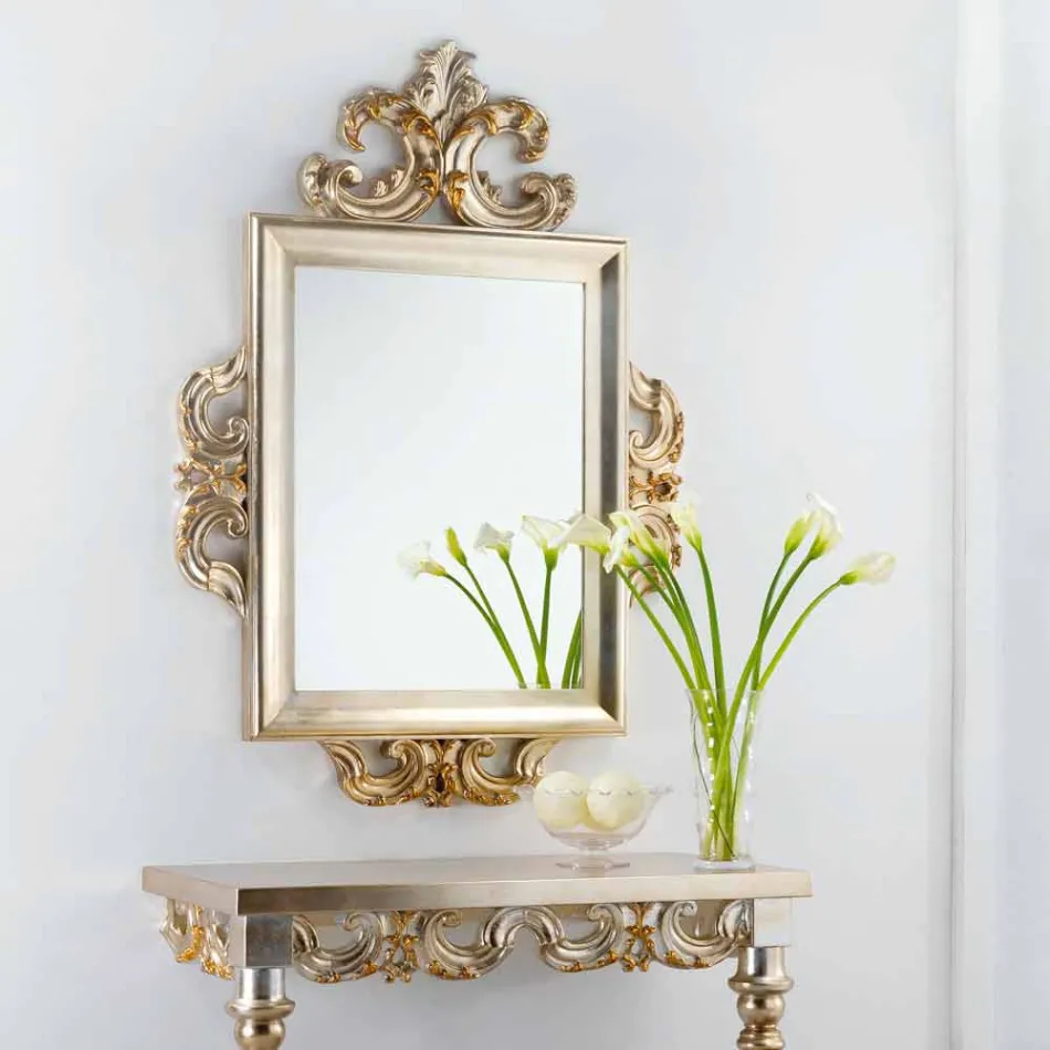 Espelho de parede Guy com design clássico, 113x155 cm, feito na Itália Viadurini