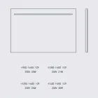 Espelho de parede moderno com luz LED e estrutura de aço feito na Itália - Yutta Viadurini