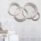 Espelho de parede com dois espelhos decorados à mão Silver Ball Viadurini