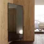 Espelho de parede com porta de abertura e cabides Made in Italy - Boro Viadurini