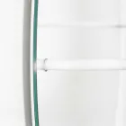 Espelho de parede com cabide de aço moderno Made in Italy - Chioccia Viadurini