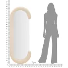 Espelho de Parede em Forma de C com Moldura em MDF Revestido em Veludo - Micheal Viadurini