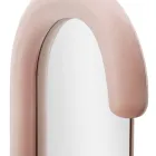 Espelho de Parede em Forma de C com Moldura em MDF Revestido em Veludo - Micheal Viadurini