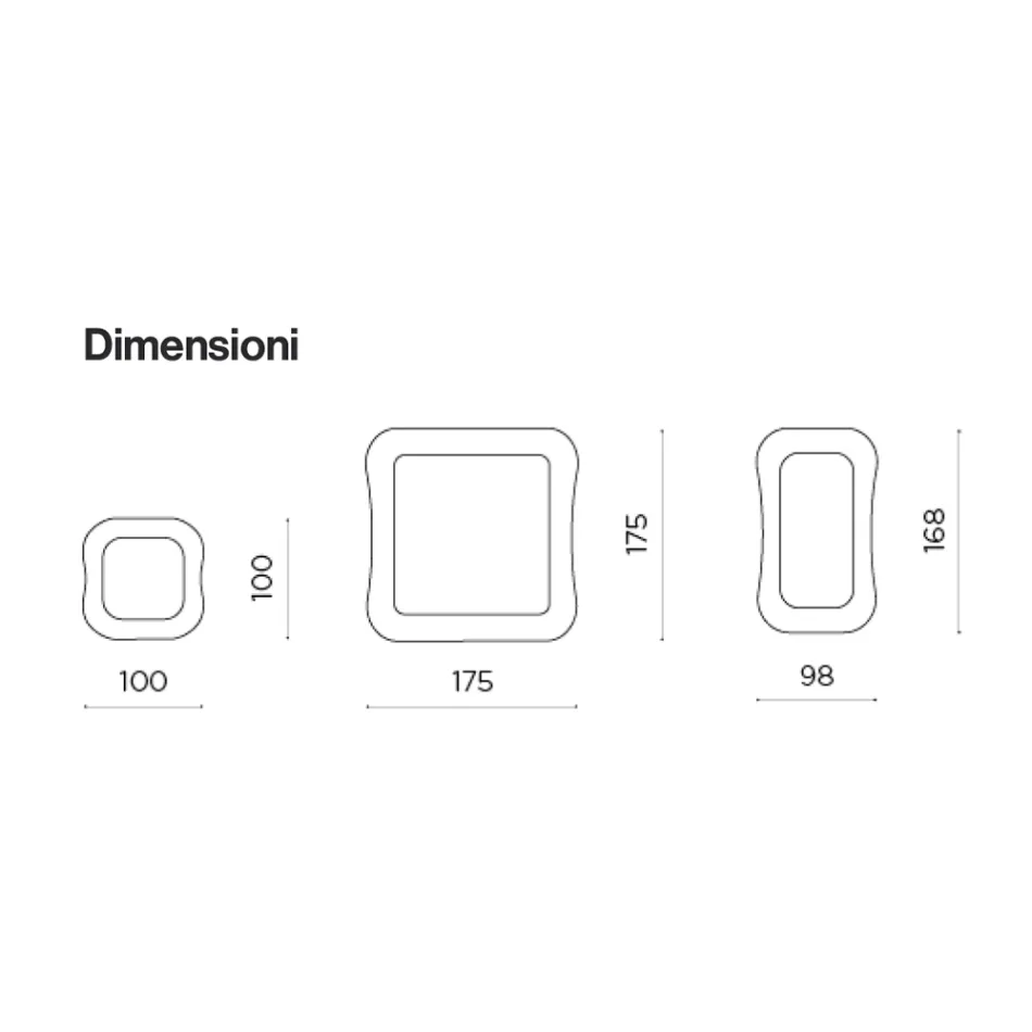 Espelho de parede com moldura em vidro fundido, fabricado na Itália - Adored Viadurini