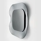 Espelho de parede com moldura em vidro fundido, fabricado na Itália - Adored Viadurini