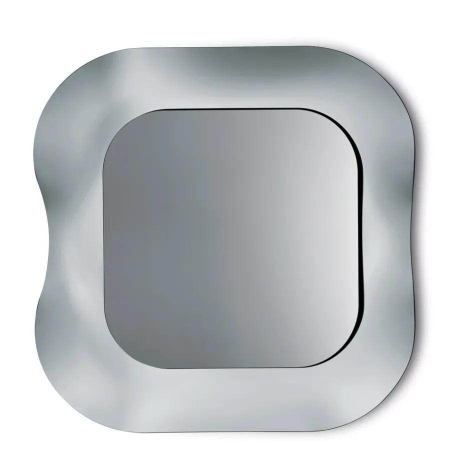 Espelho de parede com moldura em vidro fundido, fabricado na Itália - Adored Viadurini