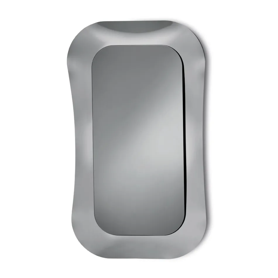 Espelho de parede com moldura em vidro fundido, fabricado na Itália - Adored Viadurini