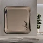 Espelho de parede com moldura em vidro fundido, fabricado na Itália - Adored Viadurini