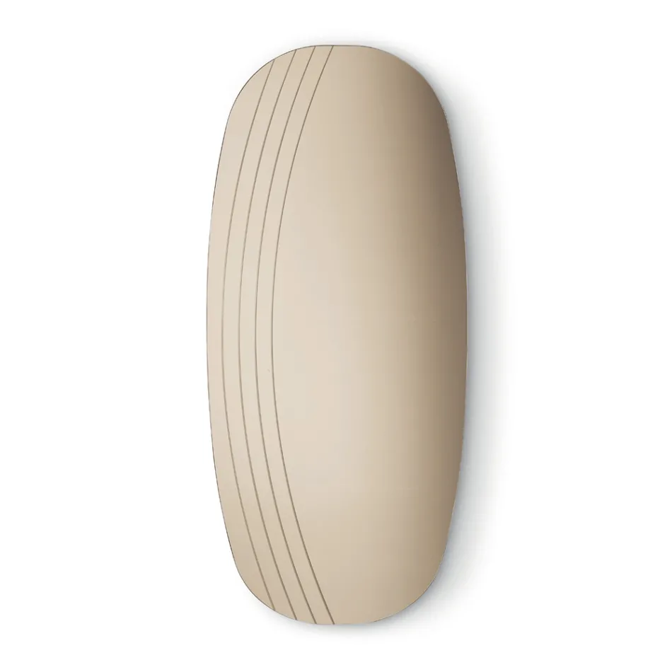 Espelho de parede Arabella com gravuras, fabricado na Itália. Viadurini