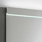Espelho de Parede com Luz Integrada em Aço Inox Made in Italy - Tuccio Viadurini