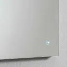 Espelho de Parede com Luz Integrada em Aço Inox Made in Italy - Tuccio Viadurini