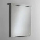 Espelho de Parede com Luz Integrada em Aço Inox Made in Italy - Tuccio Viadurini