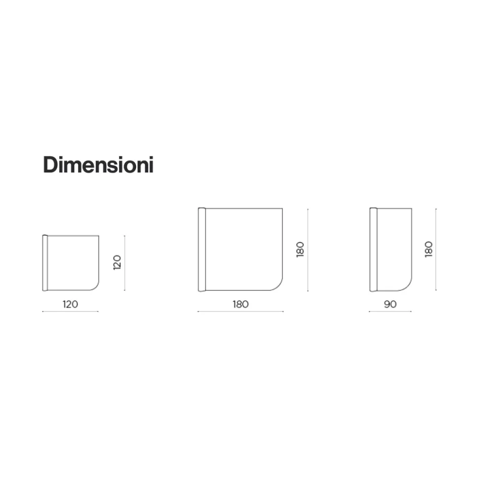 Espelho de parede Beniamina com lateral ondulada, fabricado na Itália. Viadurini