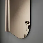 Espelho de parede Beniamina com lateral ondulada, fabricado na Itália. Viadurini