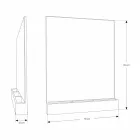 Espelho de Parede com Estrutura e Compartimento de Arrumação em Madeira Teca - Palima Viadurini