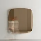 Espelho de parede com estrutura em madeira pintada de preto fabricado na Itália - Arya Viadurini