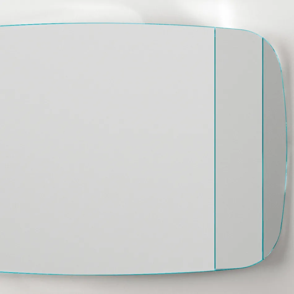 Espelho de parede com estrutura em madeira pintada de preto fabricado na Itália - Arya Viadurini